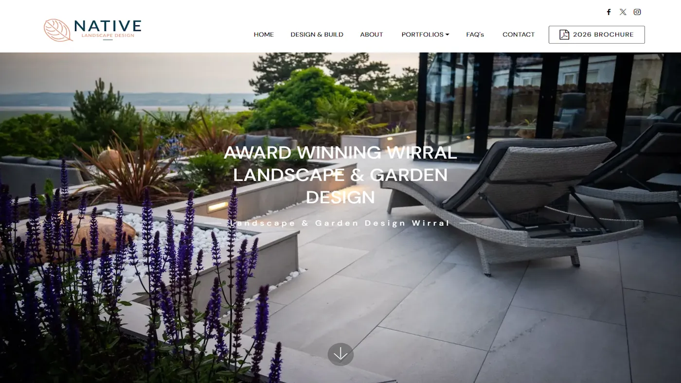 Native Landscape Design website project